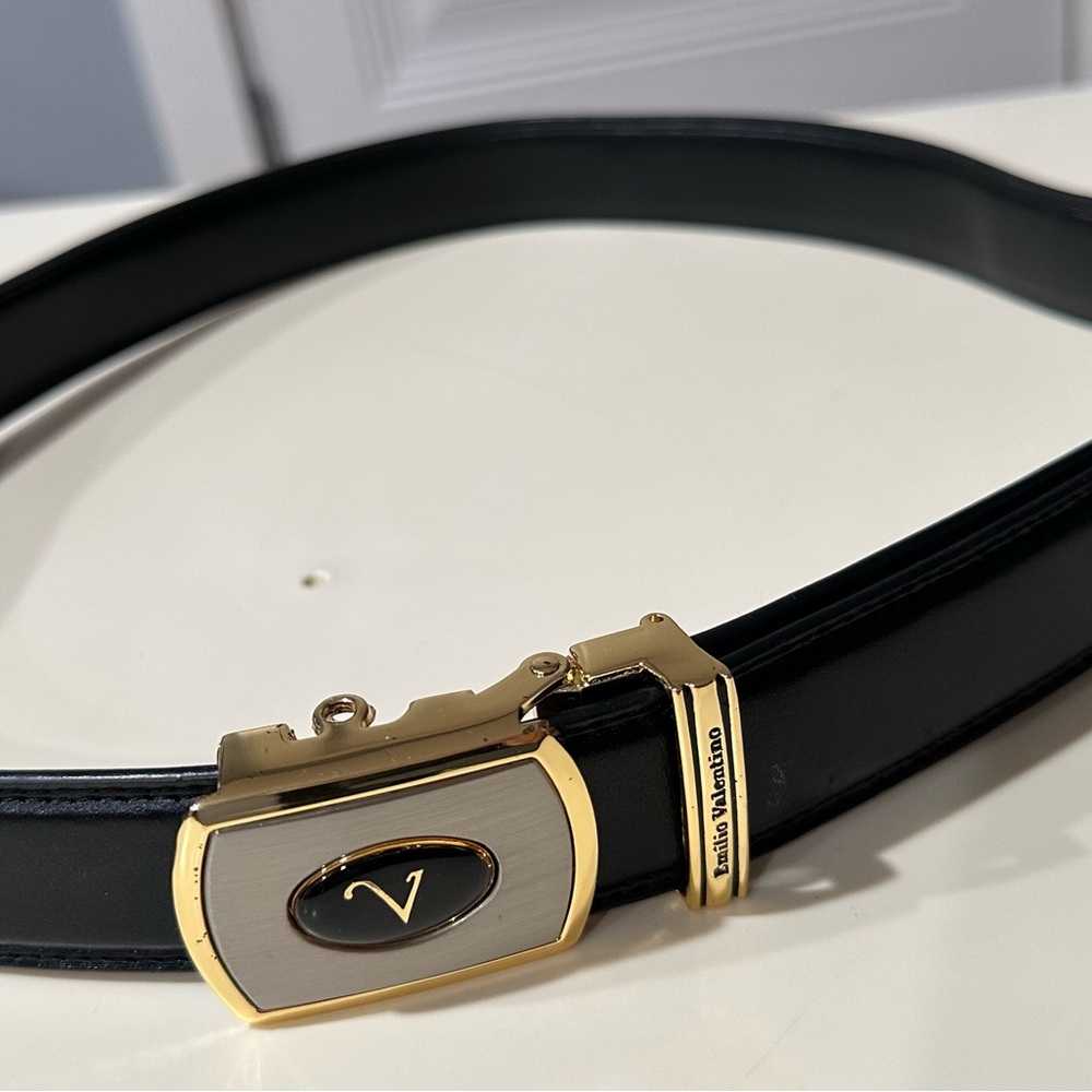 Emilio Valentino Black Belt, 46 Inches Long